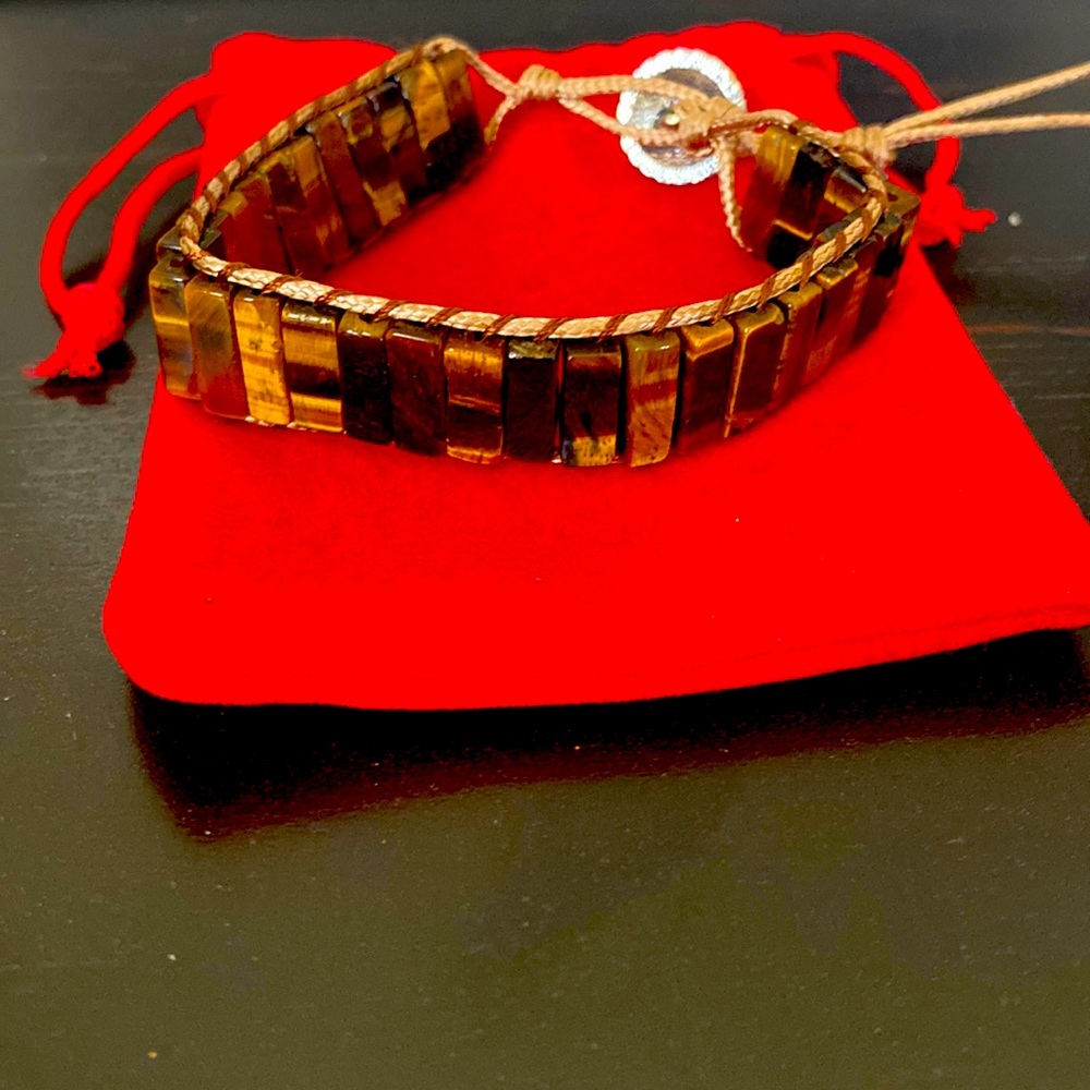 Gorgeous Bronze Chakra healing stone bracelet